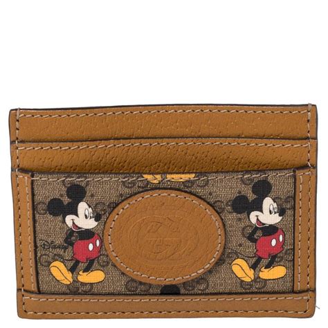 disney gucci card case wallet|Gucci mickey mouse wallet.